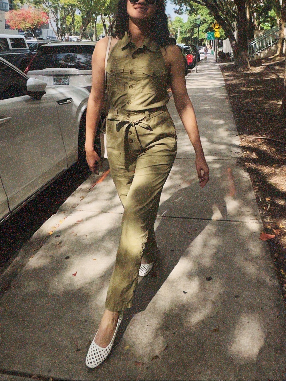 AE Collared Halter Jumpsuit. Size: M